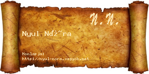 Nyul Nóra névjegykártya