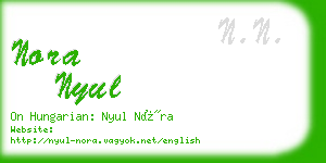 nora nyul business card